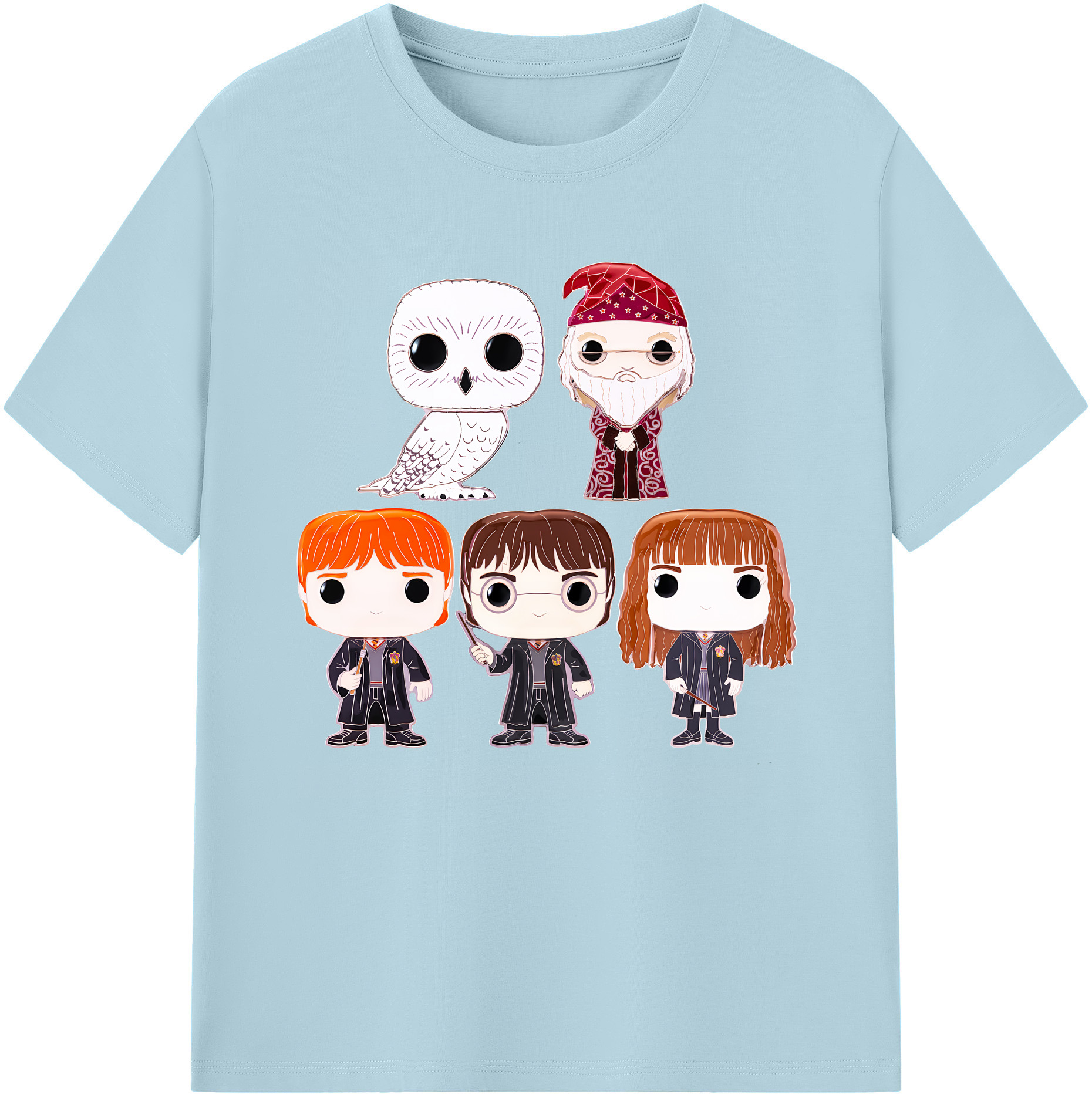 （画像用） Harry Potter ハリー・ポッターシリーズ 綿100％半袖Tシャツ（フロントプリント）